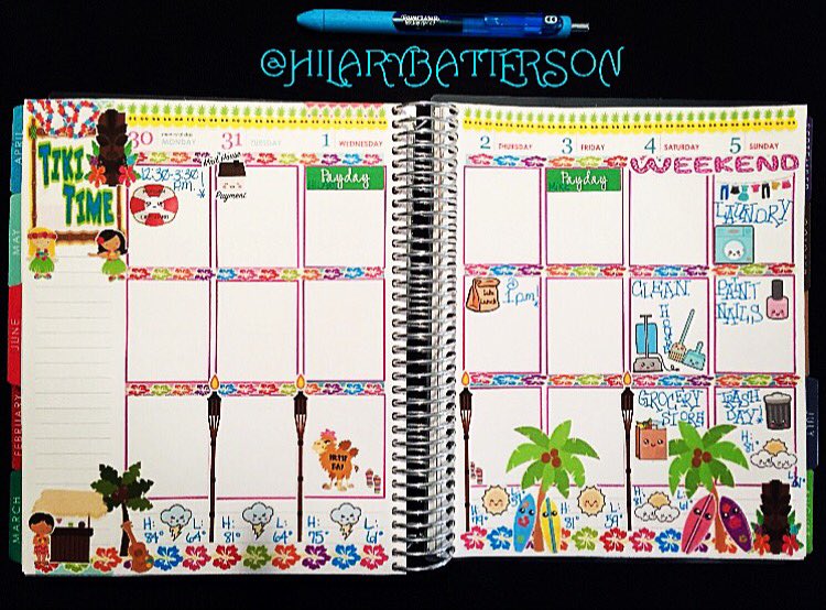 plannerglitter's tweet photo. Before the ink;"Tiki Time" #erincondren #eclp #plannerlove #planneraddict #plannernerd #plannerjunkie #plannergeek https://t.co/tsRCTCyKKc