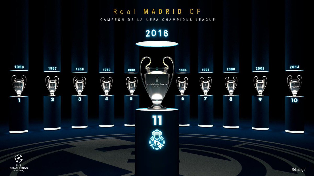 El Real Madrid ha conseguido su undécima Champions League, muchas felicidades a todos los aficionados del club. #UCL