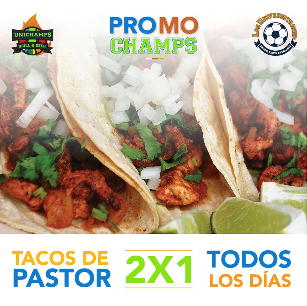 UnichampsMX's tweet photo. ¿Qué poderes mágicos te gustaría tener? Comer sin engordar. Tacos 2x1 todos los días https://t.co/tYXwHZmYit