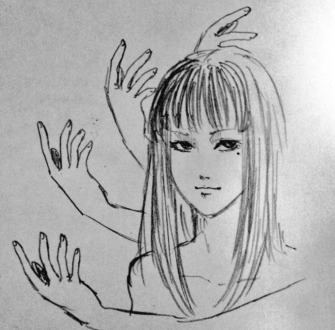 伊藤潤二さん圧倒的画力…
富江美人…(ほぼ模写) 