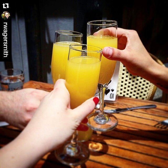 Brunch until 2pm today, open regular business hours on Monday, with brunch until 1pm #r15bar #cafebernardo #mdw2016