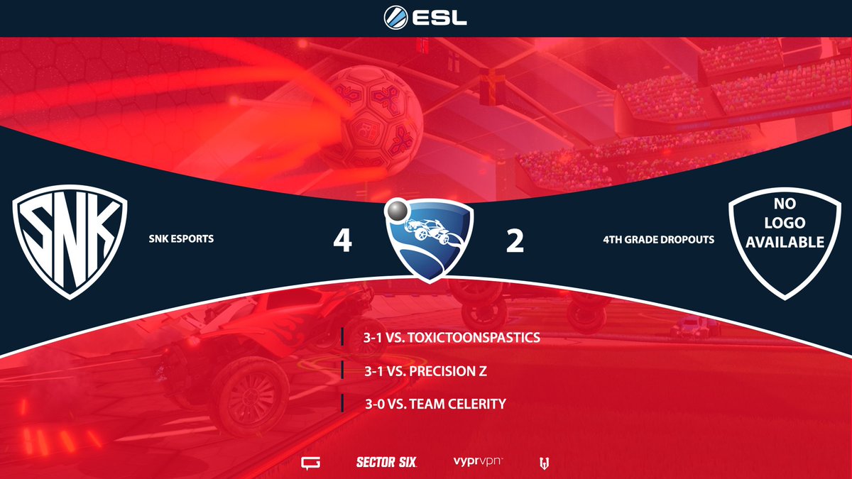 SnKeSports's tweet photo. Congratulations to our #SnKRL France team on winning this week's @ESLRocketLeague Europe Cup #44! #RedRising https://t.co/JYF5P53BcO