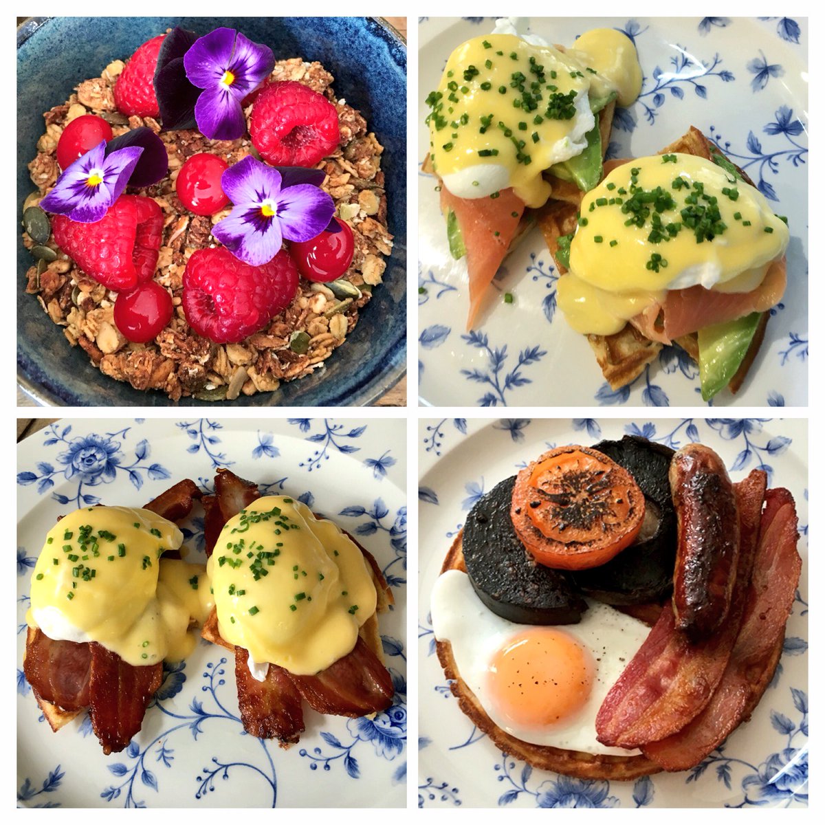 abbsatkinson's tweet photo. Practising breakfasts this morning @Violetscafe! Yoghurt granola, different Waffles &amp; Bakers basket! 😃👌🏼🍳🌸 https://t.co/1sbp27ENLl
