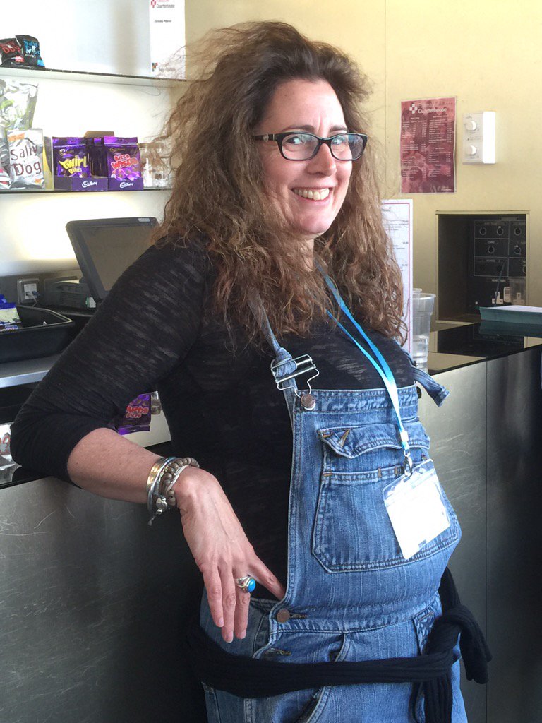 BrainFestUK's tweet photo. The inspiring SallyAnne getting ready to tell her personal #PeoplesStories @Quarterhouse_UK #normal16 #authenticity https://t.co/VJF9TexIxR
