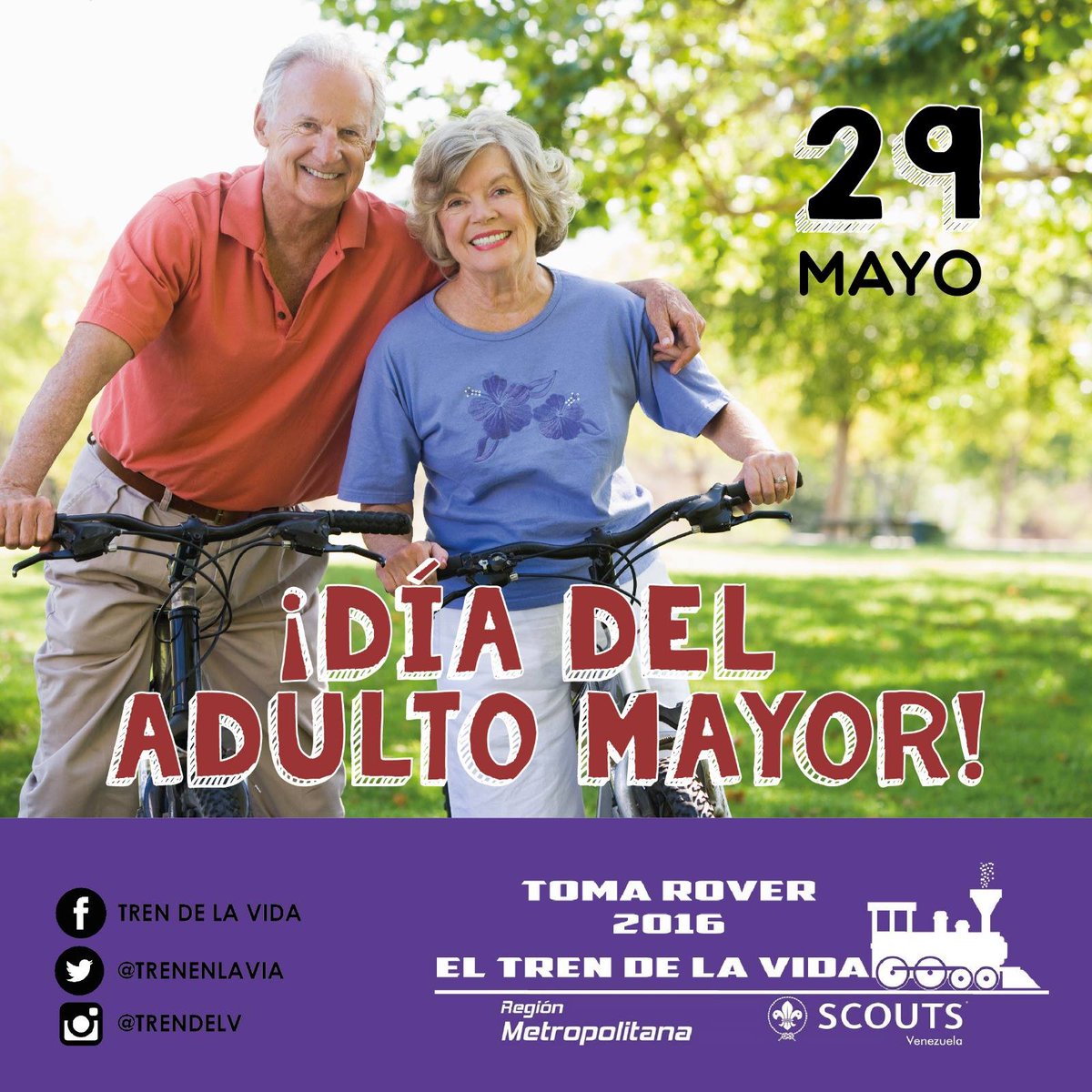 Trenenlavia's tweet photo. Hoy 29 de Mayo es el Día del adulto mayor, felicidades en su día <3

@scoutsvenezuela https://t.co/35qf370s03