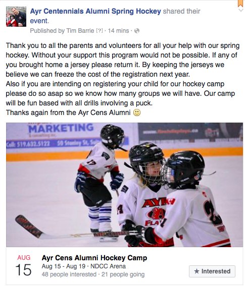 Ayr Centennials tweet media