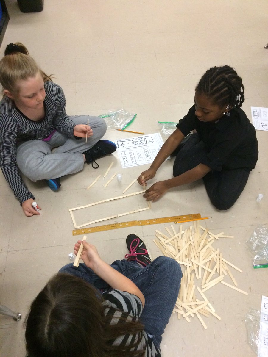 CCrewsRES's tweet photo. #respatriots are building bridges @RadcliffElem https://t.co/EVYPI48Vm5