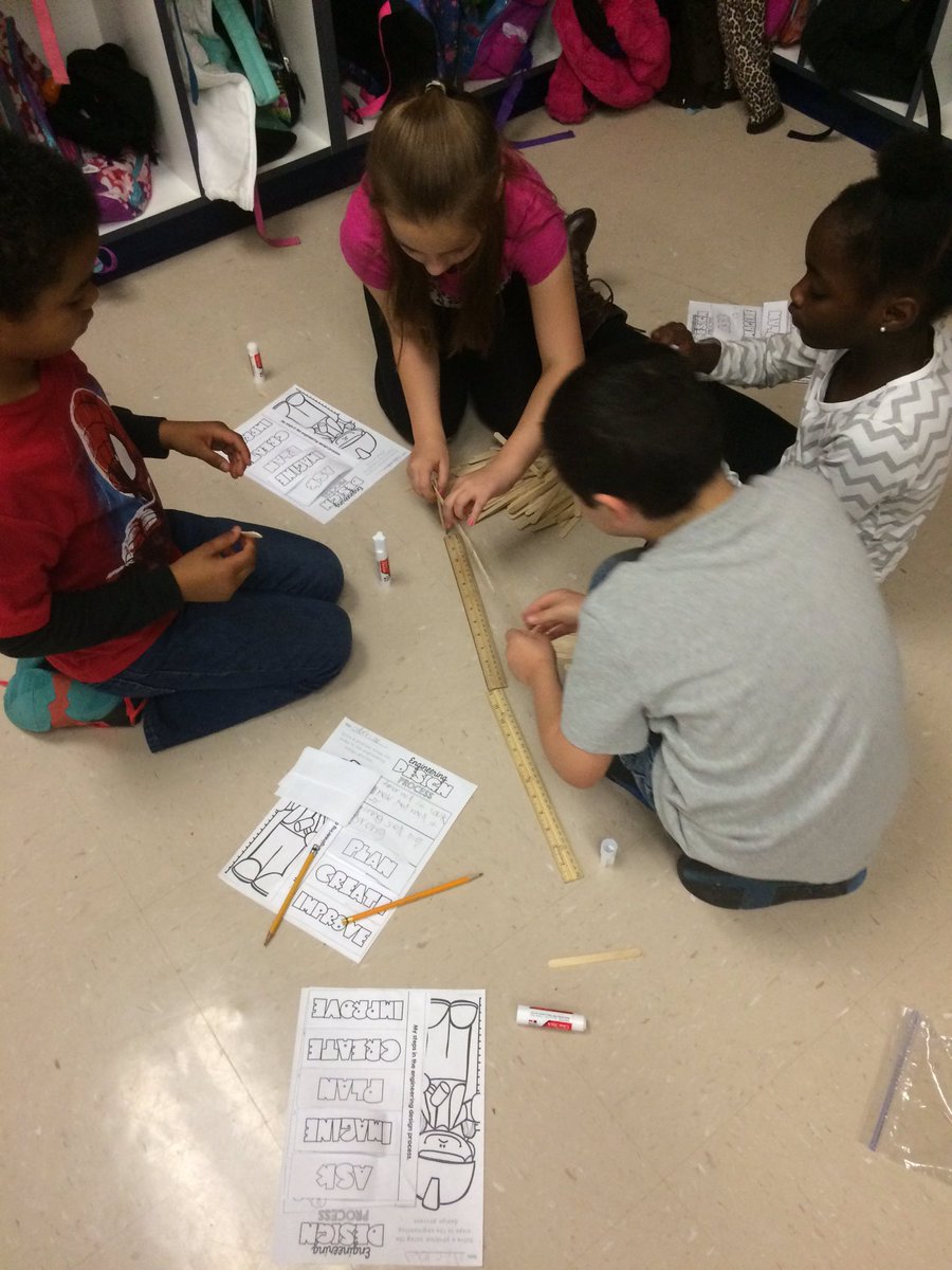 CCrewsRES's tweet photo. #respatriots are building bridges @RadcliffElem https://t.co/EVYPI48Vm5
