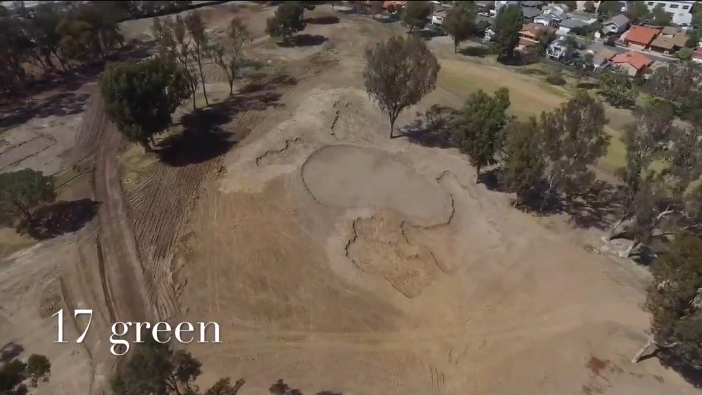 jayblasi's tweet photo. Hole 17 at Santa Ana CC from above. Great work by Derek Dirksen and @HochsteinDesign #wedgecontrol https://t.co/wjeW2buQ02