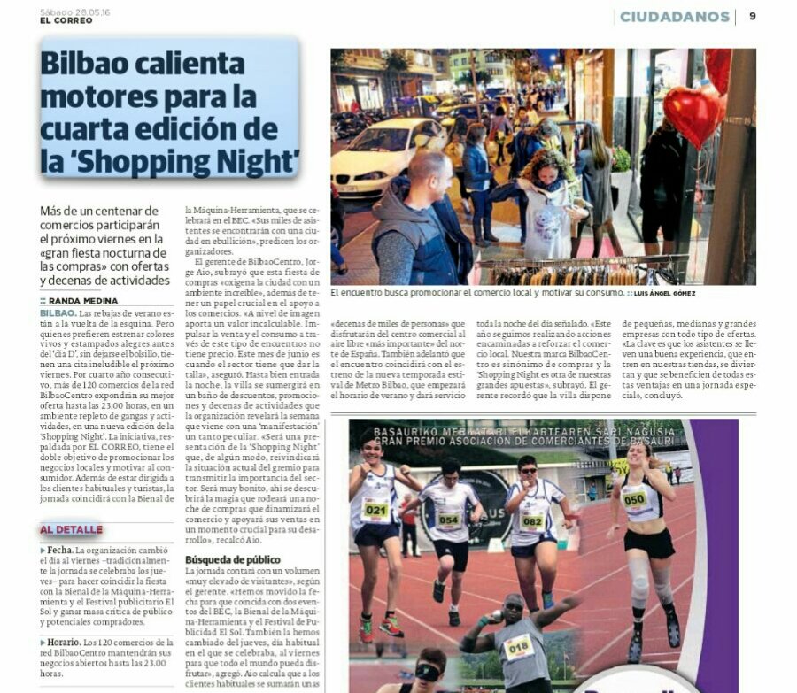 #Bilbao calienta motores para la IV edición de la #shoppingnight 🎶🌛👚🍻🎈Viernes 3 de junio! #BilbaoShoppingNight