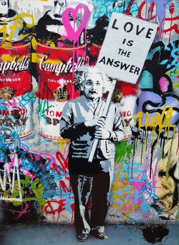 beartistbeart's tweet photo. Love is the answer – Einstein &amp; Andy Warhol  | GLOB▲L - M▲G▲ZINE https://t.co/aolAcsBjxD https://t.co/3QACMtk4Wa