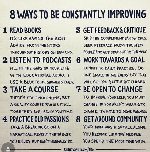 danvkoch's tweet photo. Great ideas for Ts to be constantly working toward improving from  @seanwes. #motivate #getbettertoday #edtech https://t.co/qamjN6DYpJ