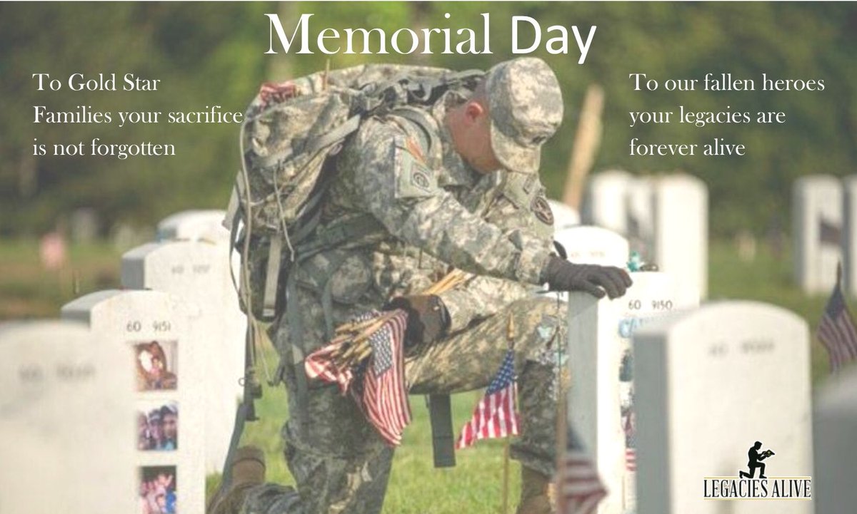 LegaciesAlive's tweet photo. Honor. Remember. Celebrate. #LegaciesAlive #MemorialDayWeekend 🇺🇸 https://t.co/VZYu8Ua18M