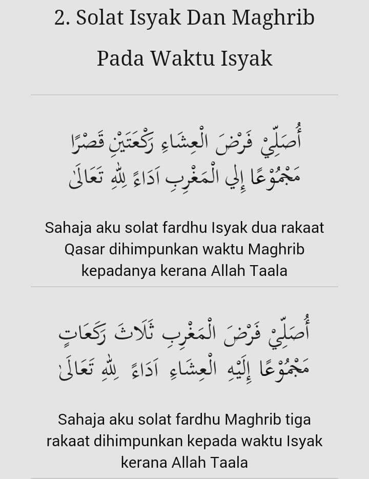 Cara Solat Jamak Dan Qasar Taqdim Takhir Dengan Betul