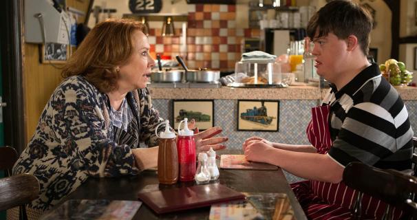 Corrietv's tweet photo. ✨#ActorOfTheWeek✨ @BairstowLiam & @melaniejhil #Corrie #AlexWarner #LiamBairstow https://t.co/YEK4eg4l0Q