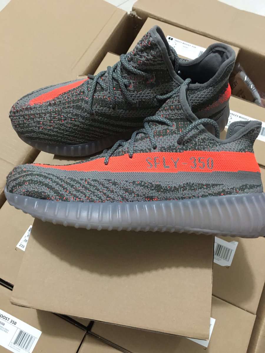 Adidas Yeezy Boost 350 V2 Black Red Stripe Size 7.5 BY9612 