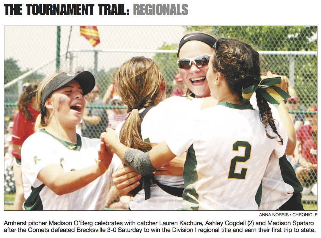 SteeleComets's tweet photo. Coverage from @ElyriaCTSports of @SteeleSoftball's OHSAA Division I Clyde Regional Championship! #SeeYouInAkron https://t.co/UEBpfbWc2F