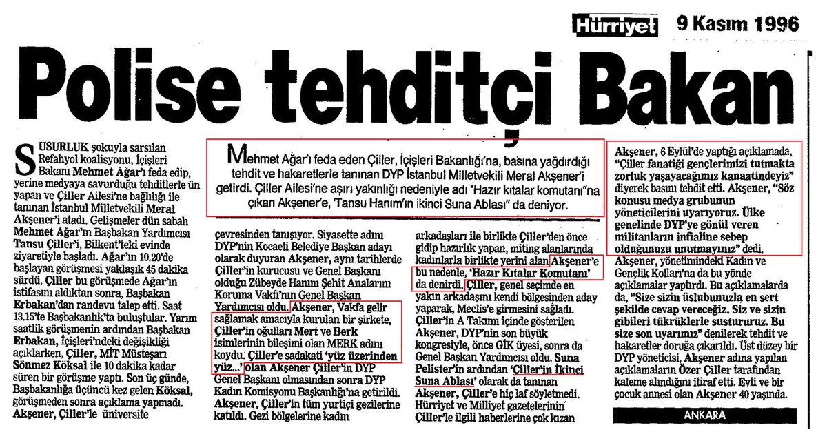 Hazır Kıtalar Komutanı...
Çiller'in İkinci Suna Ablası...
Tehditçi bakan Meral Akşener!
#ArşivUtandırır
