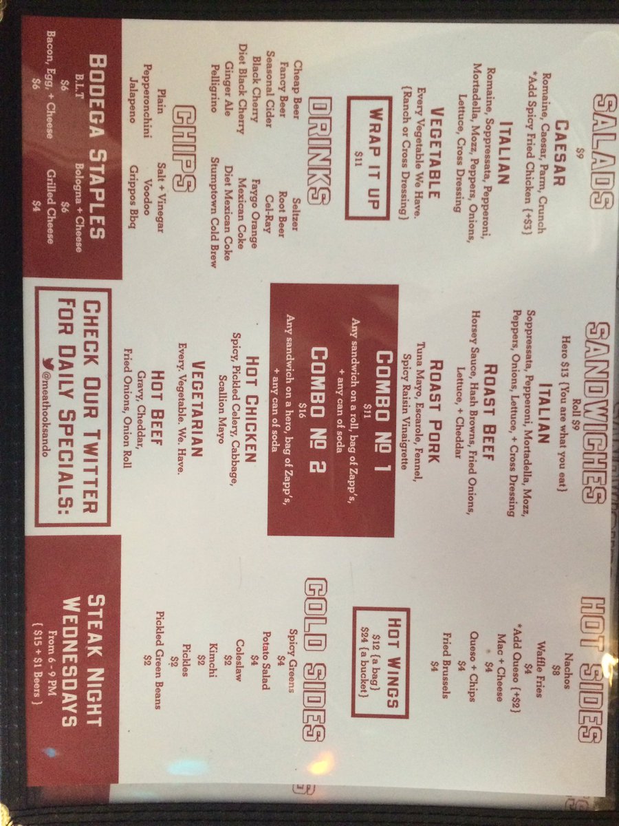 meathooksando's tweet photo. This is our menu! https://t.co/gwFIkYJVsd
