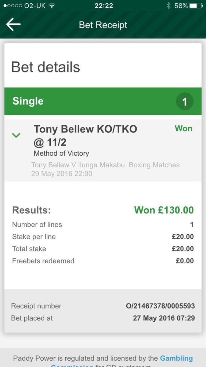 DanBoxall2012's tweet photo. #ICarryPower #Bellew #KO knew it would happen! https://t.co/aCc9bTSL0x