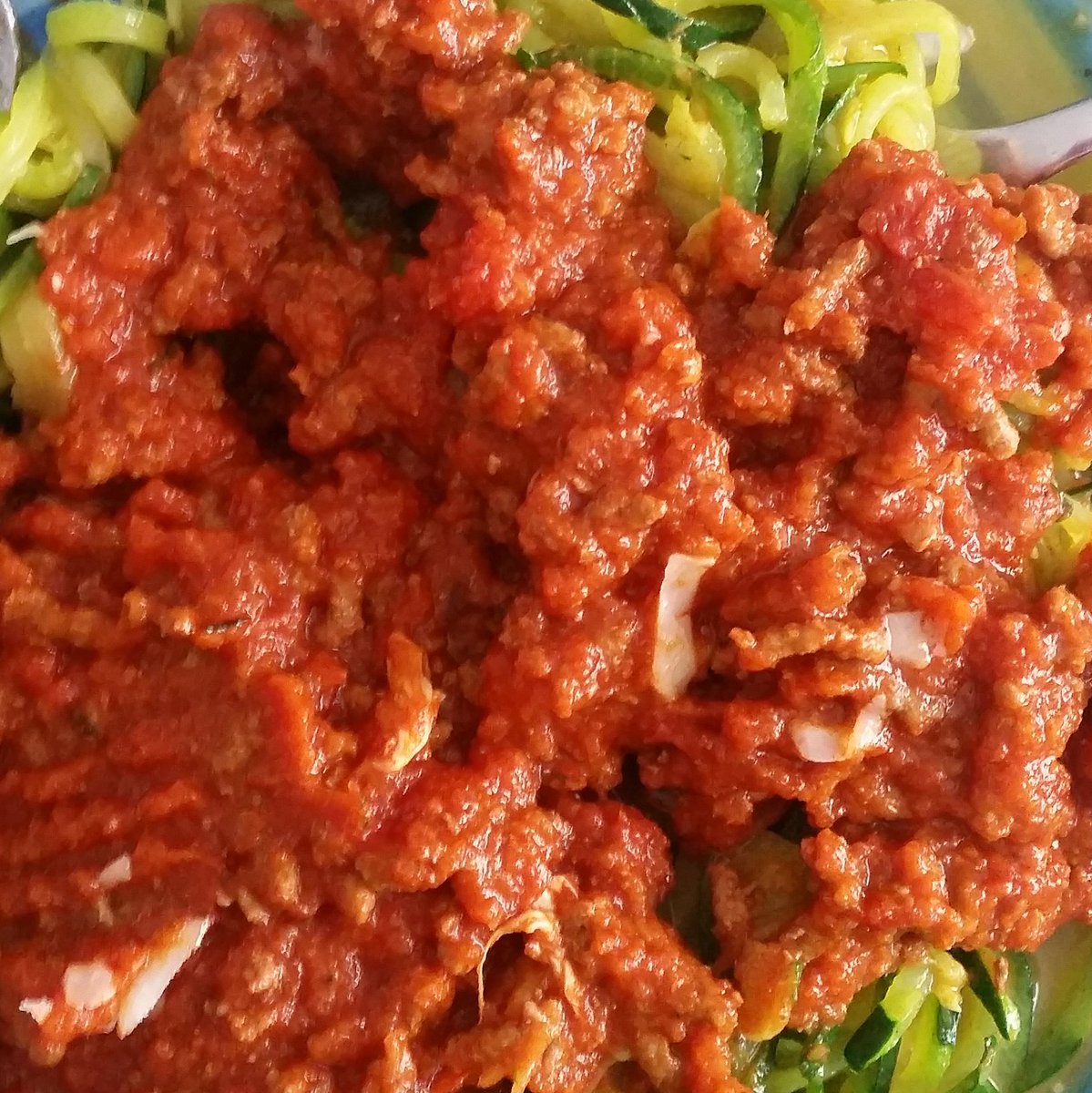 MagsW37's tweet photo. Dinner tonight, corgetti bolognese! #Sunday #dinner #corgetti #bolognese #tasty #yum #healthy #veg #nutrition #food https://t.co/nKzPbF0X4o