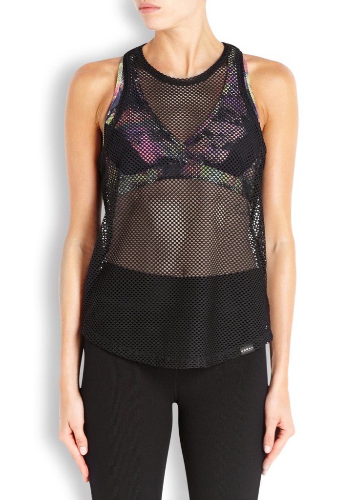 Harvey Nichols - Koral Activewear Aerate racer-back mesh tank