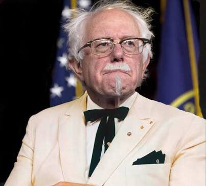 jl_ramone's tweet photo. #ChickenTrump knew @SenSanders was going to fry him and that's why he declined from the #BernieTrumpDebate https://t.co/P1gHkRrnDa