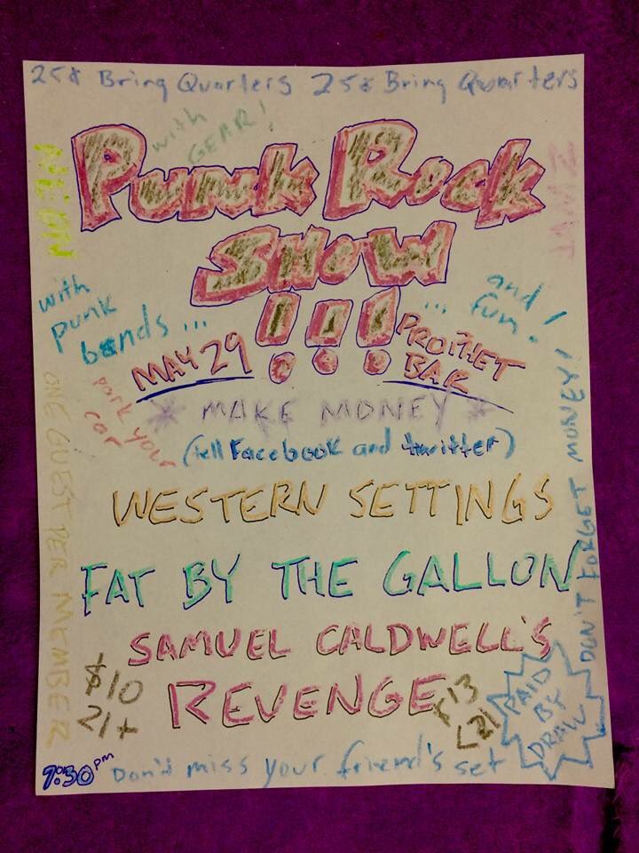 FATBYTHEGALLON's tweet photo. Tonight! @FATBYTHEGALLON @SCRpunkrock @WesternSettings  and One Shirt @TheProphetBar. Come party! https://t.co/N9kuaqTkZZ