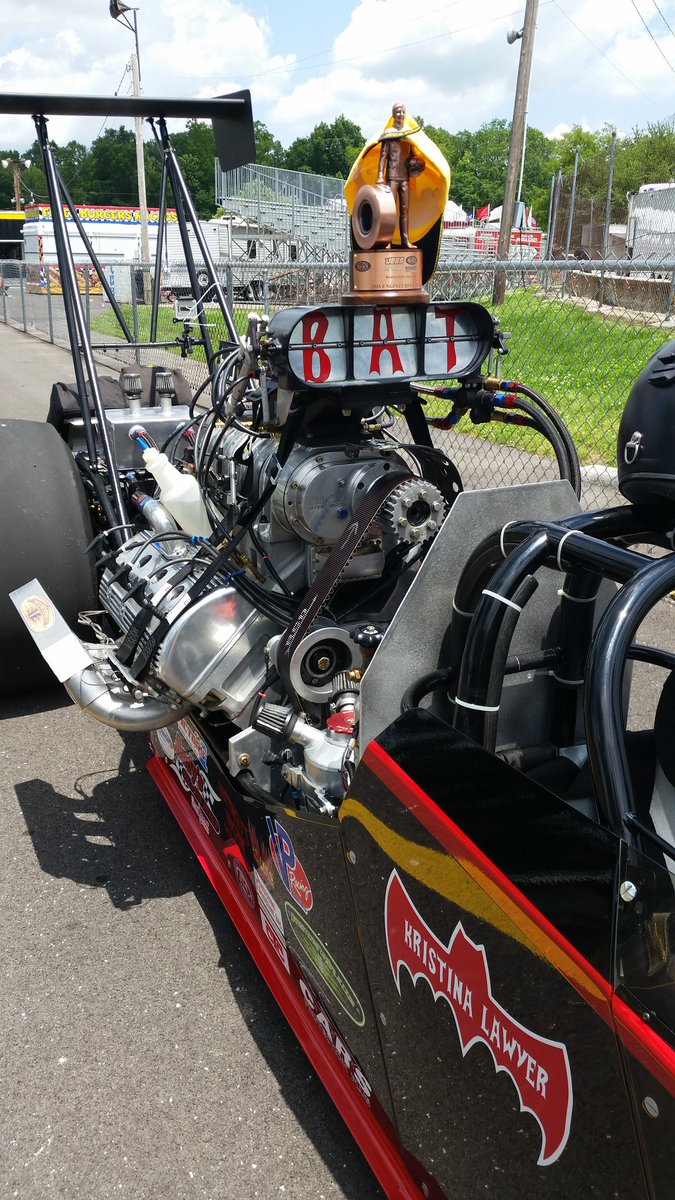 LawyerMtrsprts's tweet photo. #BatDragster is #BestEngineered at @NHRA @JEGSPerformance SPORTSnationals thanks to Charlie Evans @Dragsters4Sale! https://t.co/FiIVVdTfg2