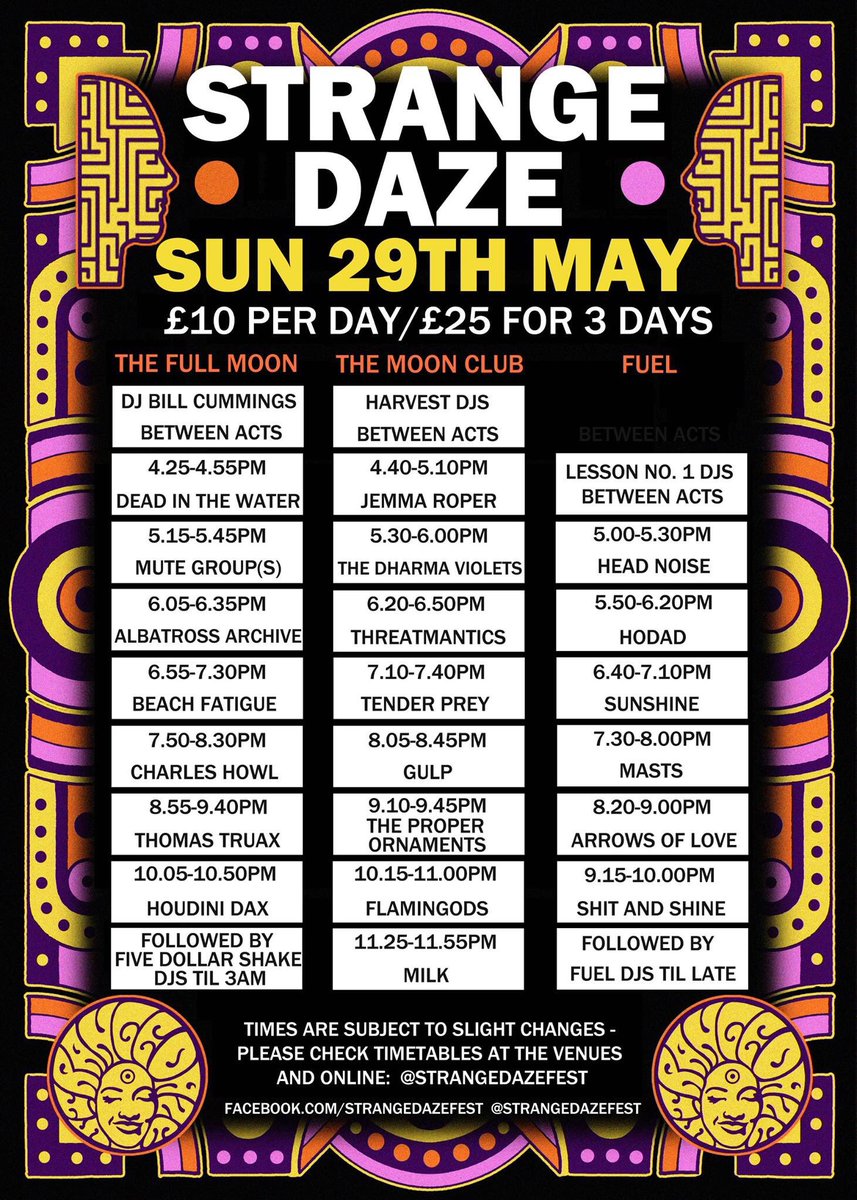 Halfway through our last day! Here's what's left! £10 wristband/3 venues +don't miss Houdini Dax's last Cardiff gig!