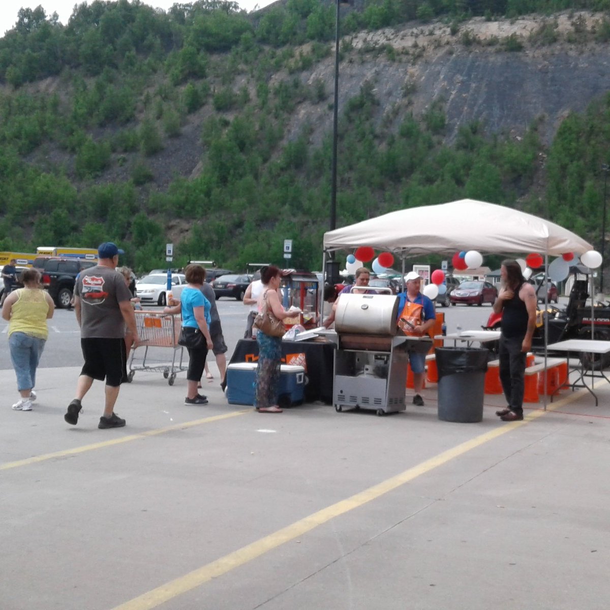 Hot dogs ,popcorn and water for our customers while driving leads this weekend.
