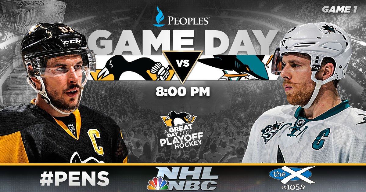 penguins's tweet photo. It's a HOCKEY NIGHT in PITTSBURGH! Who's ready for the Stanley Cup Final? https://t.co/IB3jaEDFiO