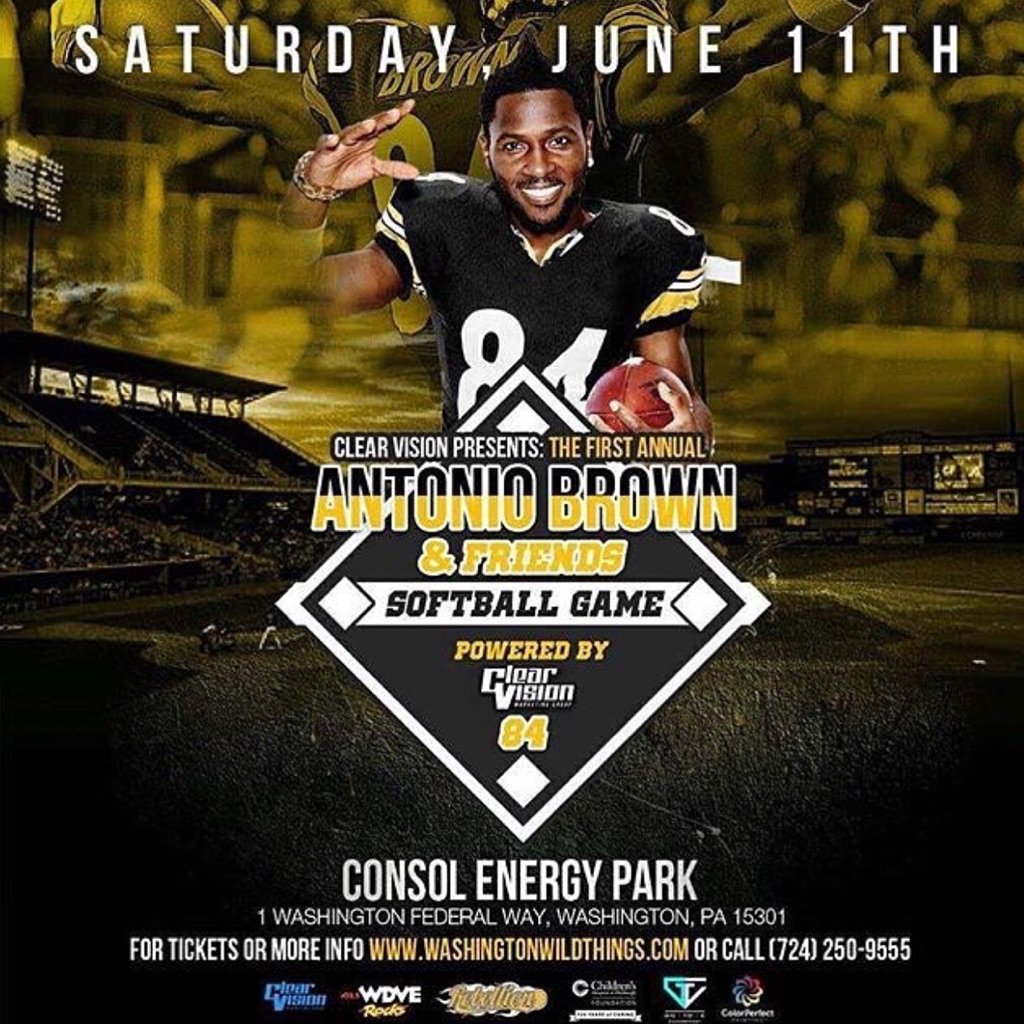 ABrown_Softball's tweet photo. Let's get 1000 Retweets for @antoniobrown84 Softball Game!! For tickets click link in bio!! https://t.co/OE1ADcGBFZ