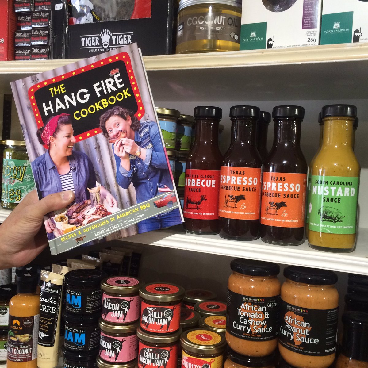 hangfirebbq's tweet photo. Signed copies of the #HangFireCookbook now available at the wonderful @ElephantandBun in Cowbridge! https://t.co/8OsW9h6HCr
