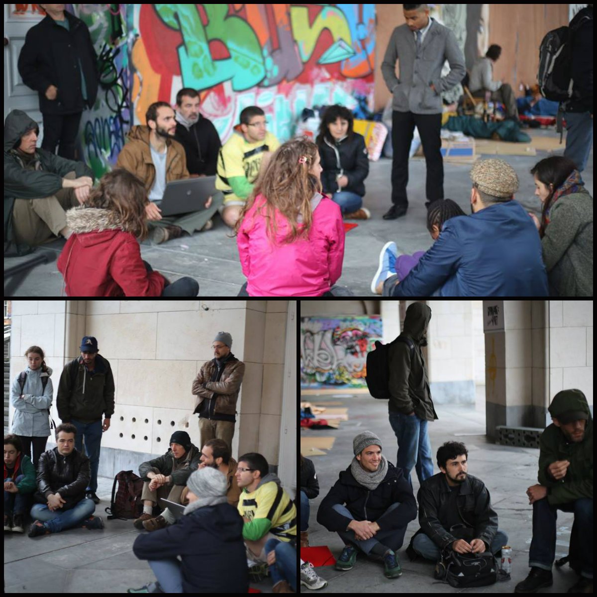 #NuitDebout à #Bruxelles débat de la politique carcérale. #NuitDeboutBXL #BruxellesDebout #GlobalDebout