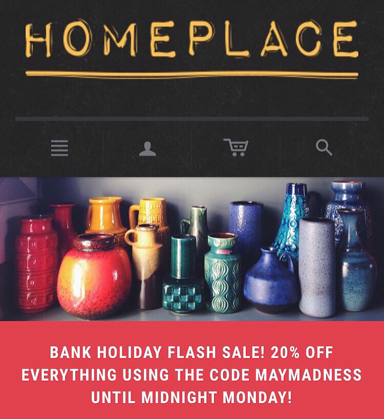 We're on #SALE! 20% off using code MAYMADNESS 
#Walthamstow #E17 #homewares #homedecor #interiors #flashsale