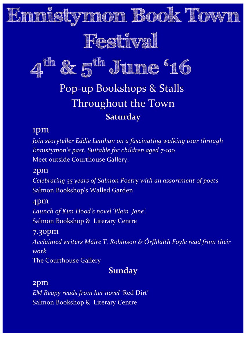 EnnistymonBooks's tweet photo. Take a look at the events we have planned for next weekend! #books #festival #digitalclare #coclare #wildatlanticway https://t.co/MLrrxPv945