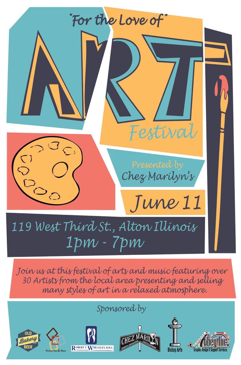 AndrewLeeAdams1's tweet photo. Big artshow coming up in Alton, IL. Come on by and enjoy! #art #ArtShow #artists #excitement https://t.co/98xiDYMBzl