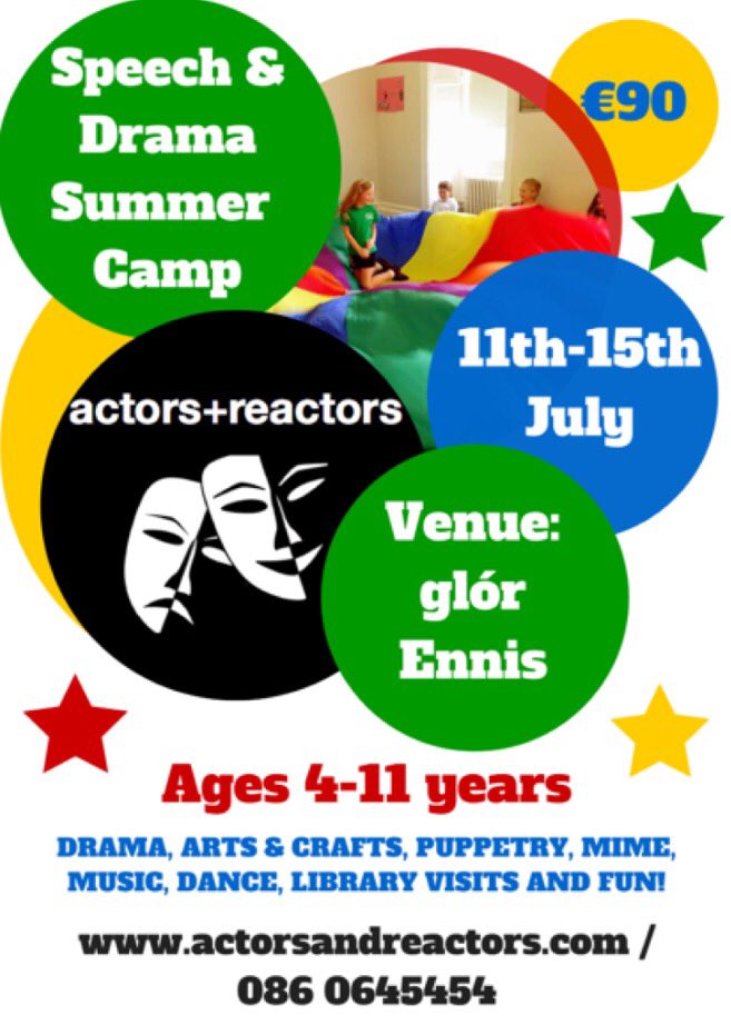 actors_reactors's tweet photo. It's almost that time of year again! Now enrolling for our Summer Camp in @glorennis Contact us on 0860645454 😊 https://t.co/WQ3SON4Qkk