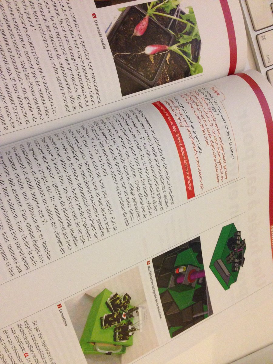 PascalPujades's tweet photo. Et les radis piquent toujours ... Article dans le dernier @technologie_sti #Epipartage #technocollege @nladeveze https://t.co/n6nmWbAW3M