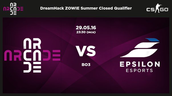Arcade_Official's tweet photo. #ArcadeCSGO
На квалификации к @dreamhack одолели в полуфинале @Team_AGG. Играем в финале против @Epsilon_eSports! https://t.co/dZNkpL0DGc