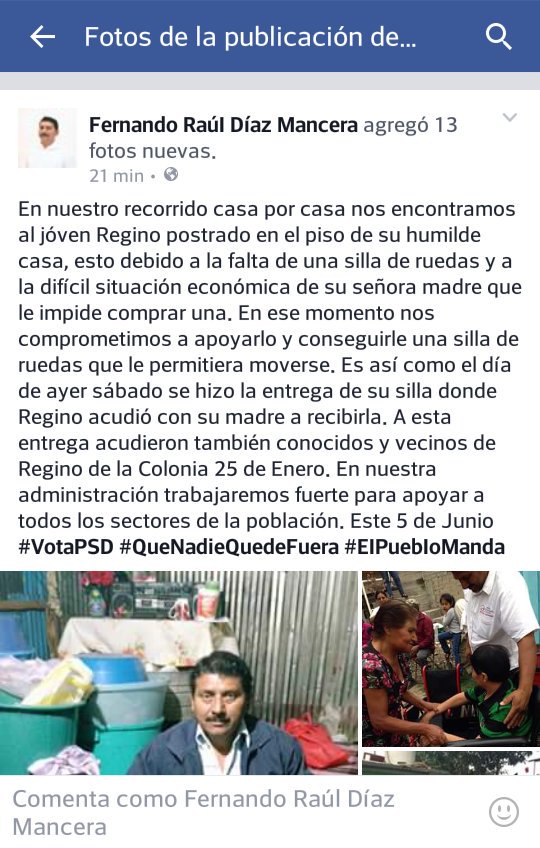 RaulDiazMancera's tweet photo. Un compromiso cumplido con Regino y vamos x más. Este 5 de Junio #VotaLibre #VotaPSD @distrito_xv @MAPEMO @DesdeOax https://t.co/A8VxtQIyvJ