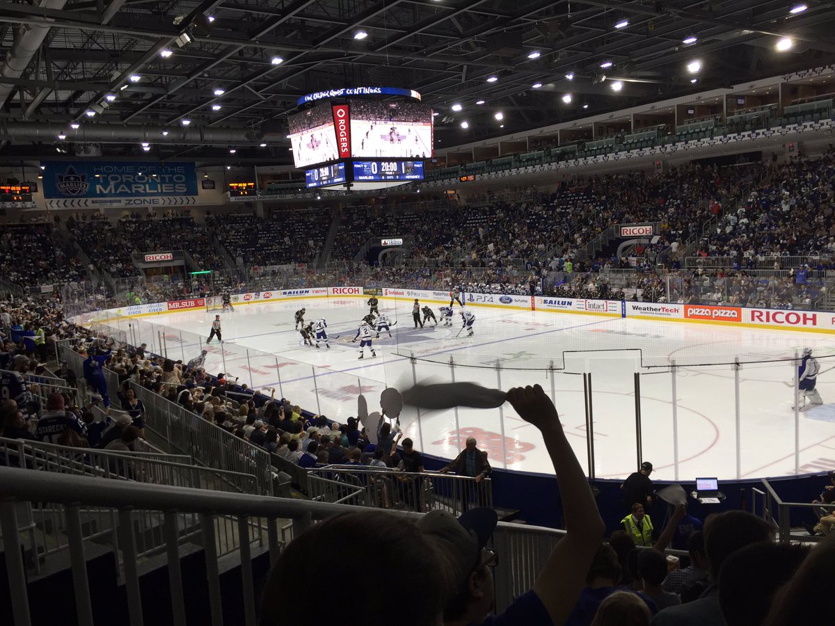 RobbFenton's tweet photo. Checking out some @TorontoMarlies playoff action today in Toronto! #AHL #AHLPlayoffs #GoMarliesGo #ConquerCalder https://t.co/4aj3slapfu