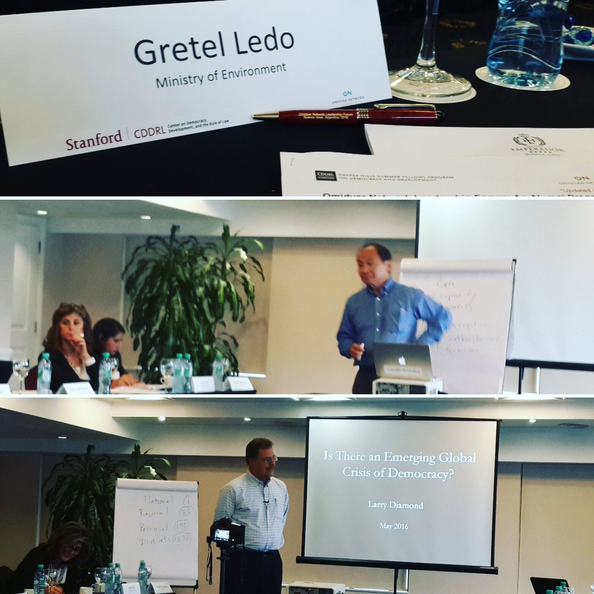 GretelLedo's tweet image. Attending Alumni Workshop @stanford #descentralization by @FukuyamaFrancis  #democratic #recession by @LarryDiamond