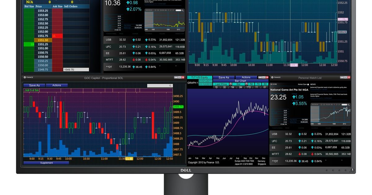 engadget's tweet image. Dell's 43-inch monitor is made for traders, but you can use it to play four games at once engt.co/1X1X5qb