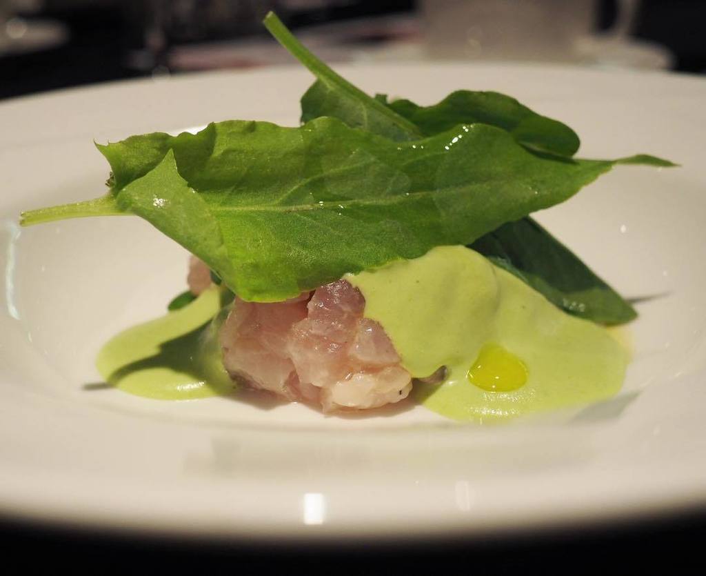 Amazing Mackerel Ceviche by <a href="/erichendry/">Eric Hendry</a> at <a href="/fishsauce_yyc/">Fish Sauce</a> with fava beans, sorrel and lemo… ift.tt/1VpapDo
