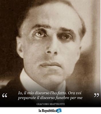 repubblica's tweet photo. 30 maggio 1924 - Giacomo Matteotti denuncia alla Camera i brogli elettorali del fascismo #AccaddeOggi https://t.co/ecmCHyMYyj