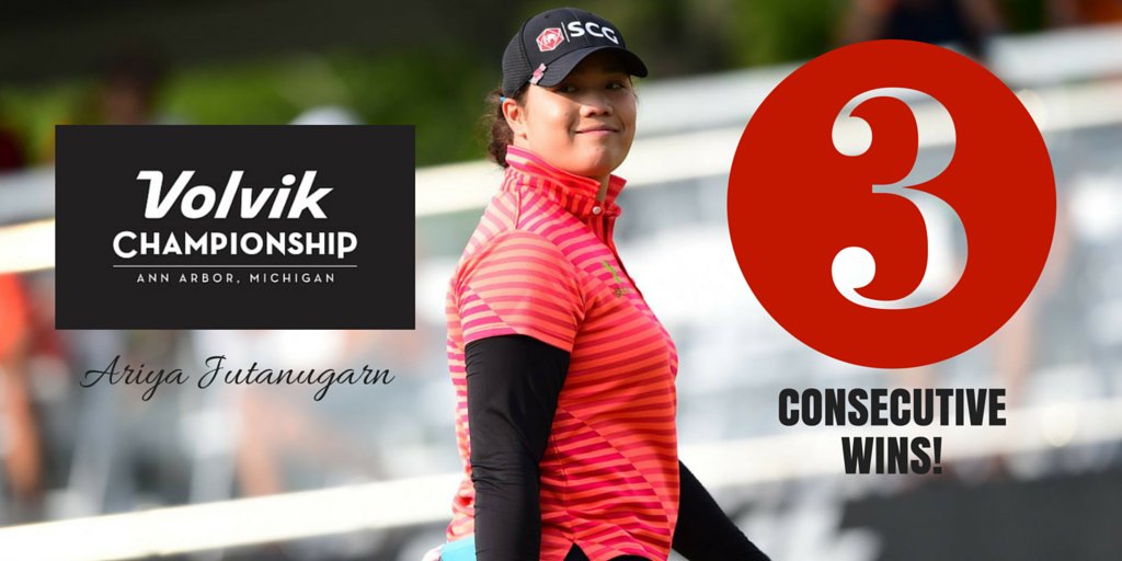 Ariya Jutanugarn owns the month of May w/ her 3rd consecutive win <a href="/VolvikLPGA/">Volvik LPGA</a>. She wins by 5 over 2nd place C. Kim.