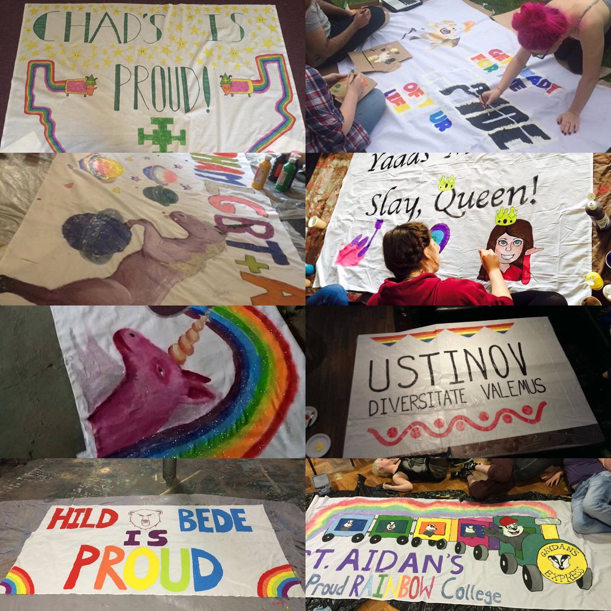 Checking out the banner competition.....