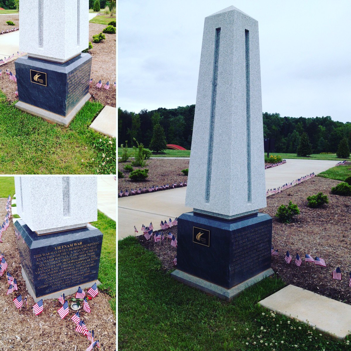 DebbieAllisonHP's tweet photo. Triad Park Field of Honor. Beautiful memorial to those who've served our country. @RAI_News @CareersAtRAI #RAIpride https://t.co/WOWmglG66P